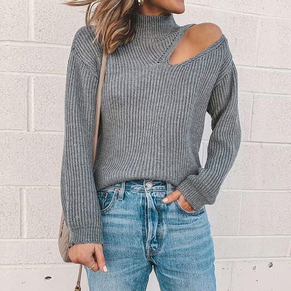off shoulder grey sweaters women fashion turtleneck long sleeve hollow out pullover spring autumn slim knitting female1, White;black
off shoulder grey sweaters women fashion turtleneck long sleeve hollow out pullover spring autumn slim knitting female1, White;black