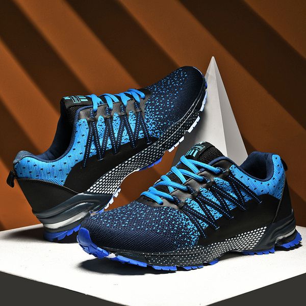 men flying woven breathable casual mesh sneakers color block air cushion running shoes large size zapatillas hombre, Black
men flying woven breathable casual mesh sneakers color block air cushion running shoes large size zapatillas hombre, Black
