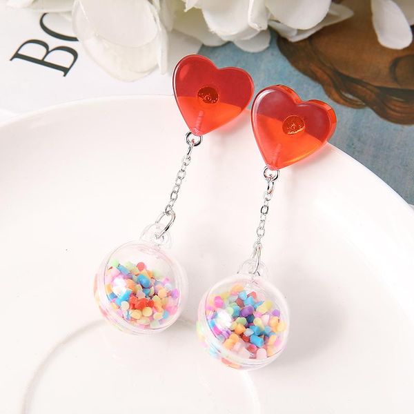 dangle & chandelier 1pair stud earring multicolours resin lollipop heart candy with ball earrings fashion woman jewelry birthday gift, Silver
dangle & chandelier 1pair stud earring multicolours resin lollipop heart candy with ball earrings fashion woman jewelry birthday gift, Silver