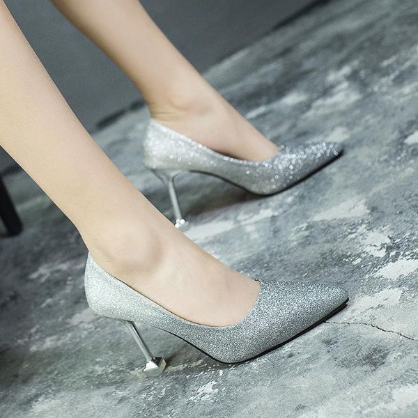 european style 2021 new shoes pointed silver high heels female autumn pumps stiletto sequin bridesmaid crystal women's shoes, Black
european style 2021 new shoes pointed silver high heels female autumn pumps stiletto sequin bridesmaid crystal women's shoes, Black