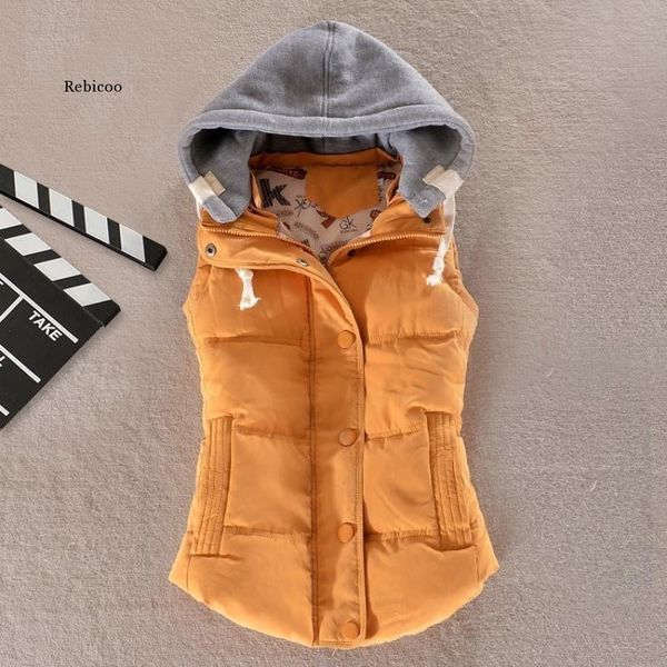 women vest winter coat ladies gilet colete feminino casual pocket hooded waistcoat female sleeveless jacket, Black;white
women vest winter coat ladies gilet colete feminino casual pocket hooded waistcoat female sleeveless jacket, Black;white