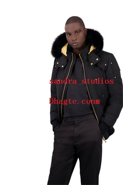 mens moore little rapids bomber jacket hooded with real fox furs collar golden printed inside thick down coats, Black
mens moore little rapids bomber jacket hooded with real fox furs collar golden printed inside thick down coats, Black