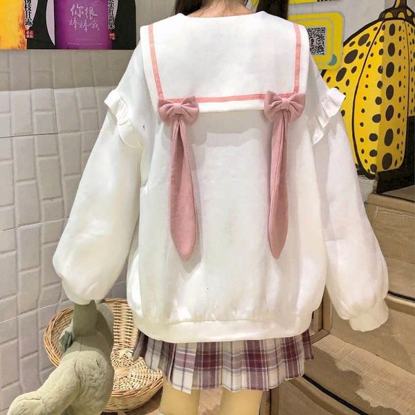 2021 new winter hoodies women sweatshrit japanese students navy collar bowknot rabbit ears loose cute coat kawaii clothes sy0v, Black
2021 new winter hoodies women sweatshrit japanese students navy collar bowknot rabbit ears loose cute coat kawaii clothes sy0v, Black