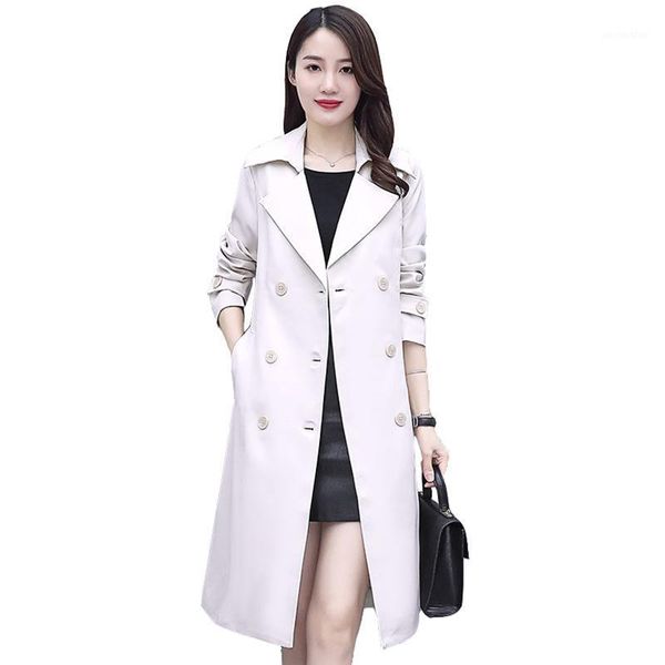 women's spring autumn windbreaker new medium long high-end waistband coat outerwear goddess plus size winter womans trench coat1, Tan;black
women's spring autumn windbreaker new medium long high-end waistband coat outerwear goddess plus size winter womans trench coat1, Tan;black