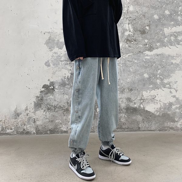 autumn ins net red bunched jeans men's fashion korean versatile loose breasted pants casual pants, Blue
autumn ins net red bunched jeans men's fashion korean versatile loose breasted pants casual pants, Blue
