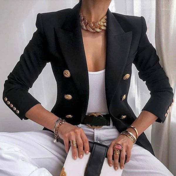 2021 women's blazer jacket women's business double breasted buttons blazer slim fitting blazers suit coat office ladies outfit1, White;black
2021 women's blazer jacket women's business double breasted buttons blazer slim fitting blazers suit coat office ladies outfit1, White;black