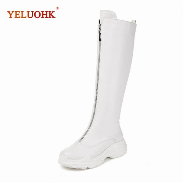 boots knee high for women front zipper women's winter shoes leather ladies 29-46 plus size1, Black
boots knee high for women front zipper women's winter shoes leather ladies 29-46 plus size1, Black