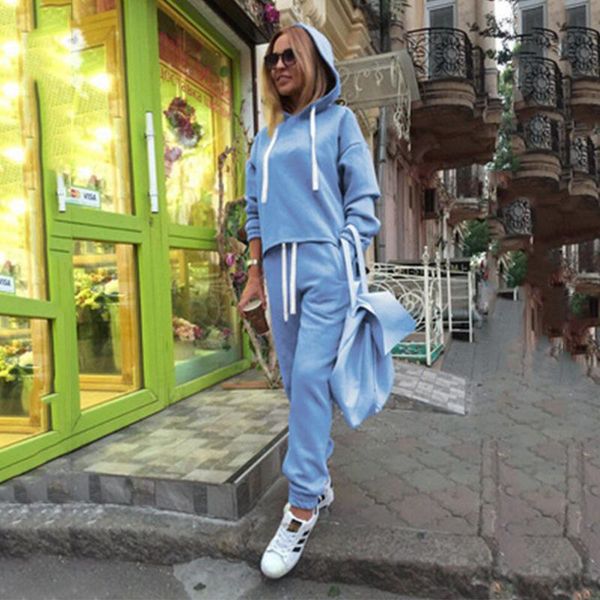 two piece set women hooded sport autumn winter drawstring loose sport solid color casual female pant suits streetwear femme, Gray
two piece set women hooded sport autumn winter drawstring loose sport solid color casual female pant suits streetwear femme, Gray