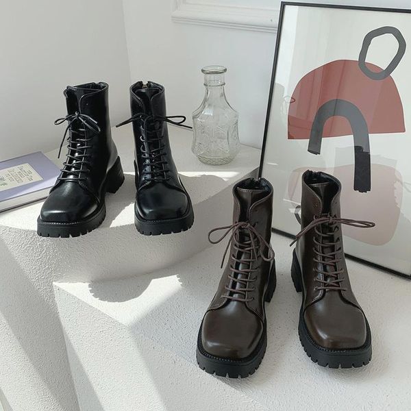 round toe shoes flat heel lace up boots boots-women luxury designer ankle booties women 2020 lolita fashion low med sports rock, Black
round toe shoes flat heel lace up boots boots-women luxury designer ankle booties women 2020 lolita fashion low med sports rock, Black