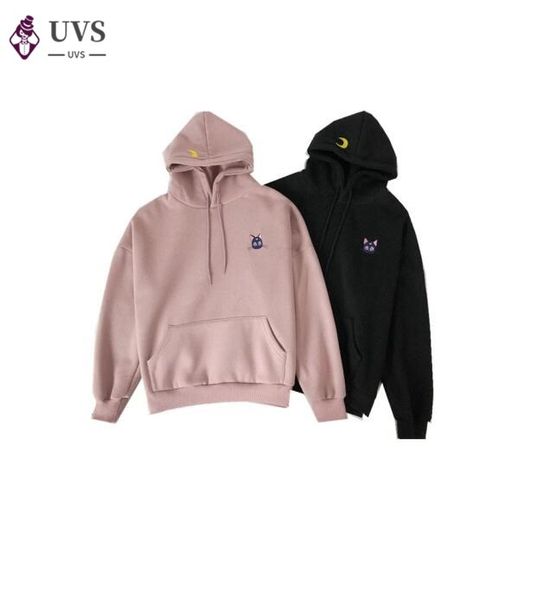women's sweatshirts korean harajuku kawaii sailor moon embroidered cat hoodie sweatshirt female spring autumn loose pinkpullover, Black
women's sweatshirts korean harajuku kawaii sailor moon embroidered cat hoodie sweatshirt female spring autumn loose pinkpullover, Black