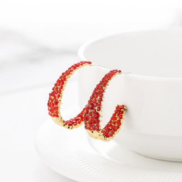 wybu high quatity copper hook hoop earring for women hyperbole style bling red rhinestone earing jewelry dangle earrings brincos1, Golden;silver 
wybu high quatity copper hook hoop earring for women hyperbole style bling red rhinestone earing jewelry dangle earrings brincos1, Golden;silver