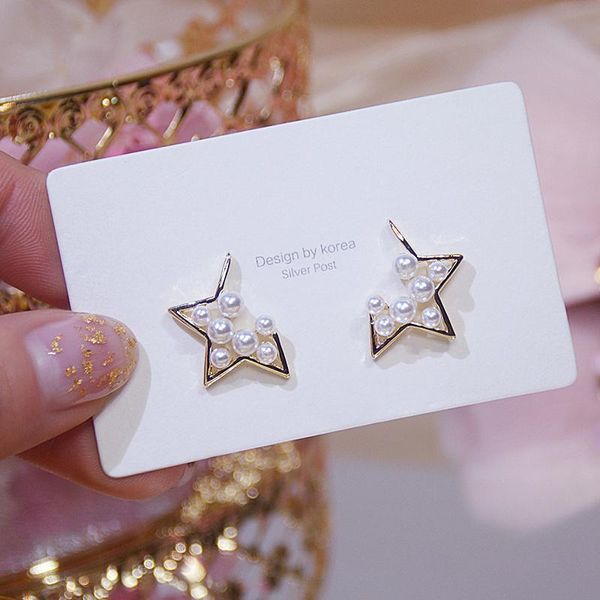 stud irregular fine star pearl earrings for women designer creativity luxury jewelry s925 needle wedding party gift, Golden;silver
stud irregular fine star pearl earrings for women designer creativity luxury jewelry s925 needle wedding party gift, Golden;silver