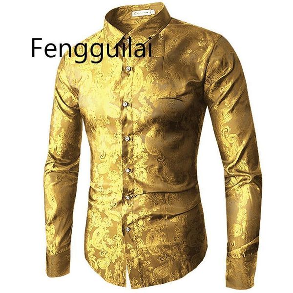 2020 male long sleeve shirts red gold purple blue men's embroidery dress shirt fashion slim wedding party bussiness, White;black
2020 male long sleeve shirts red gold purple blue men's embroidery dress shirt fashion slim wedding party bussiness, White;black