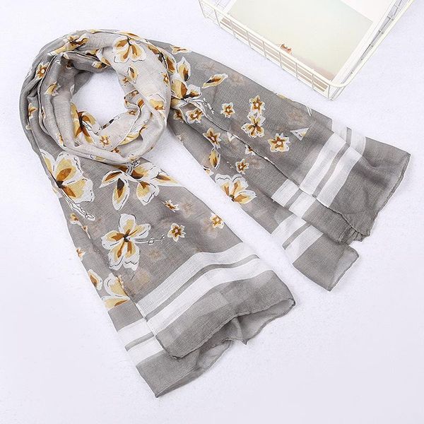 2018 new women scarf soft shawl lady long echarpe cotton voile bandana flower print scarves foulard femme hijab wrap sjaal wmtltv, Blue;gray
2018 new women scarf soft shawl lady long echarpe cotton voile bandana flower print scarves foulard femme hijab wrap sjaal wmtltv, Blue;gray