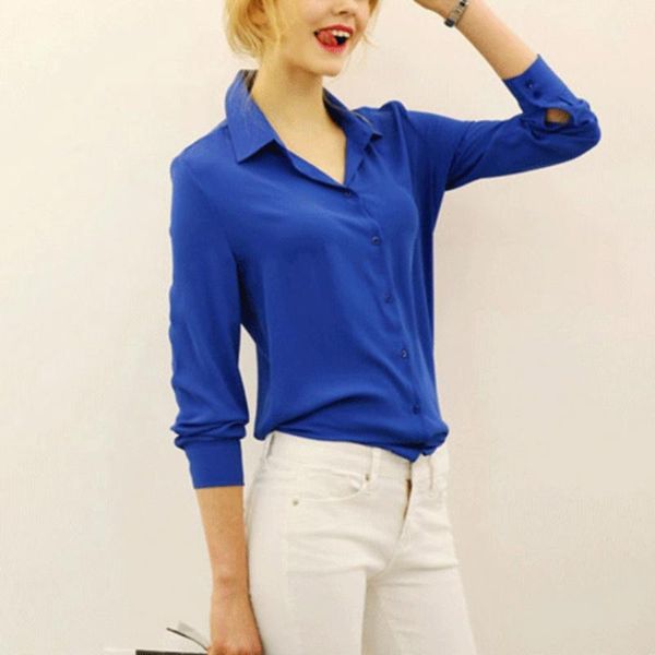 women long sleeve loose chiffon blouse ladies solid color and blouses shirts femme clothing blusas feminina new1, White
women long sleeve loose chiffon blouse ladies solid color and blouses shirts femme clothing blusas feminina new1, White