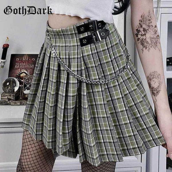 goth dark high waist plaid women's skirt summer y2k streetwear patchwork buckle chain mini pleated skirts e-girl fashion 20201, Black
goth dark high waist plaid women's skirt summer y2k streetwear patchwork buckle chain mini pleated skirts e-girl fashion 20201, Black