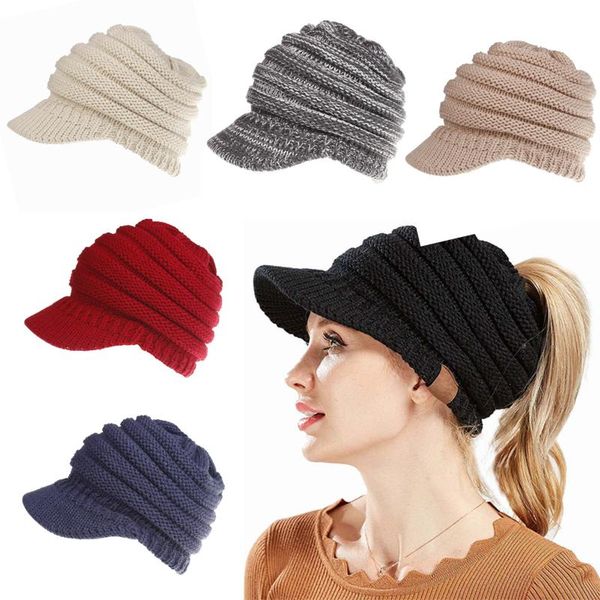women stretch hat messy bun beanie winter warm knit hole baseball cap lady skullies knit beanies, Blue;gray
women stretch hat messy bun beanie winter warm knit hole baseball cap lady skullies knit beanies, Blue;gray