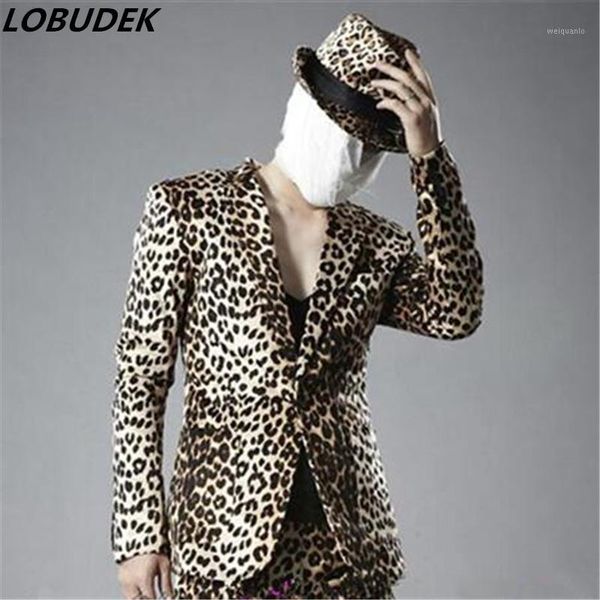 2021 men suit male leopard print suit outerwear male leopard print set small jacket costume for singer dancer star1, White;black
2021 men suit male leopard print suit outerwear male leopard print set small jacket costume for singer dancer star1, White;black