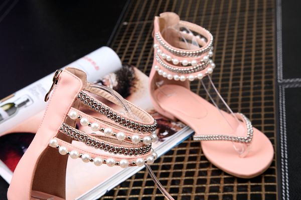 woman designer pearl sandals new crystal sandals summer flipflop bling bling rhinestone ankle strap pearl women sandals flat sho, Black
woman designer pearl sandals new crystal sandals summer flipflop bling bling rhinestone ankle strap pearl women sandals flat sho, Black