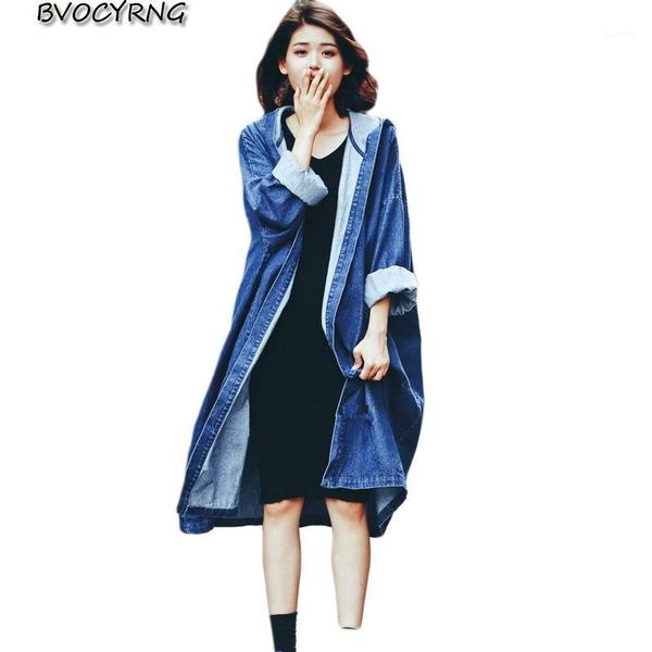 new hooded denim jacket for women loose big yards coat female spring long women's windbreaker fashion autumn outerwear a03601, Tan;black
new hooded denim jacket for women loose big yards coat female spring long women's windbreaker fashion autumn outerwear a03601, Tan;black