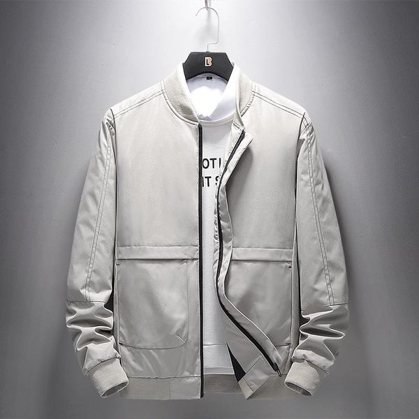men's stand collar zipper jacket business casual fashion simple solid color men coat autumn big pocket jackets male 4 color, Black;brown
men's stand collar zipper jacket business casual fashion simple solid color men coat autumn big pocket jackets male 4 color, Black;brown