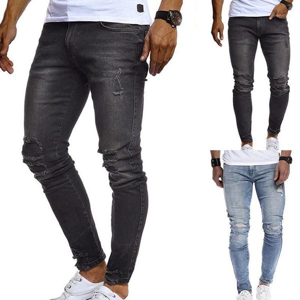 men's jeans pencil pants slim men trousers casual skinny gothic denim ripped mens summer hole cowboys1, Blue
men's jeans pencil pants slim men trousers casual skinny gothic denim ripped mens summer hole cowboys1, Blue