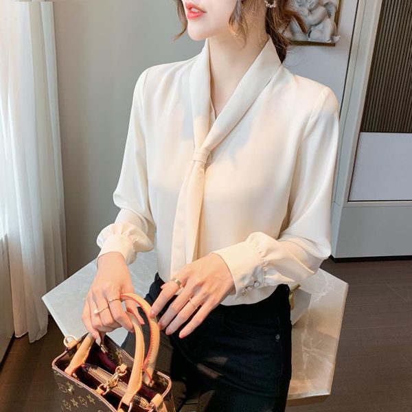 women's blouses & shirts woman good quality feminina vintage blouse fashion clothes 2021 spring autumn chiffon female a6089, White
women's blouses & shirts woman good quality feminina vintage blouse fashion clothes 2021 spring autumn chiffon female a6089, White