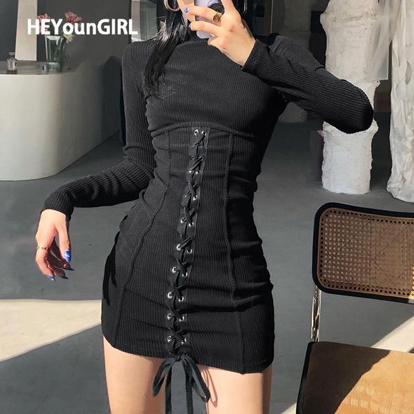 womens tie up bandage black bodycon dress autumn basic long sleeve knitted mini dresses ladies skinny casual winter fashion, Black;gray
womens tie up bandage black bodycon dress autumn basic long sleeve knitted mini dresses ladies skinny casual winter fashion, Black;gray