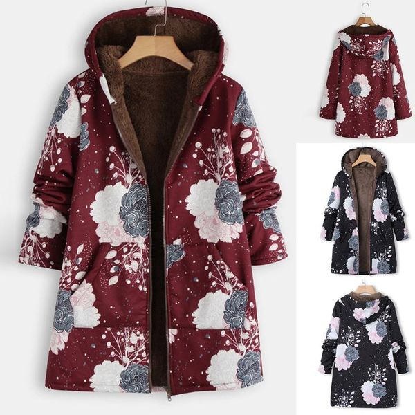 womail vintage coats and jackets women warm printed pockets thicker zipper hooded coat women fashion loose long sleeve outwear, Black;brown
womail vintage coats and jackets women warm printed pockets thicker zipper hooded coat women fashion loose long sleeve outwear, Black;brown