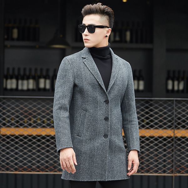 men's long trench winter men wool coat slim fit cashmere overcoat jackets man single breasted peacoat abrigo hombre, Black;brown
men's long trench winter men wool coat slim fit cashmere overcoat jackets man single breasted peacoat abrigo hombre, Black;brown