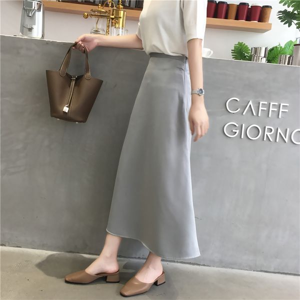 2021 elegant woman ol bright ladies satin plain skirt fashion party skirts high waist plus size a55j, Black
2021 elegant woman ol bright ladies satin plain skirt fashion party skirts high waist plus size a55j, Black