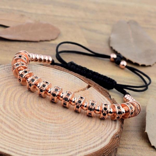 link, chain luxury women men jewelry bracelet rose gold color circle spacer 2021 4mm copper bead, Black
link, chain luxury women men jewelry bracelet rose gold color circle spacer 2021 4mm copper bead, Black