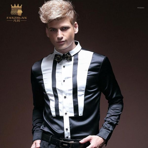 fanzhuan men's shirt long sleeve autumn slim fashion black and white contrast dress men's clothing1, White;black
fanzhuan men's shirt long sleeve autumn slim fashion black and white contrast dress men's clothing1, White;black