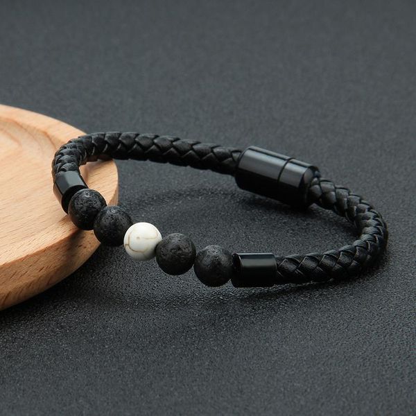 2020 new style magnetic buckle men's leather bracelet natural volcanic stone beaded men's hand jewelry factor qylspz
2020 new style magnetic buckle men's leather bracelet natural volcanic stone beaded men's hand jewelry factor qylspz