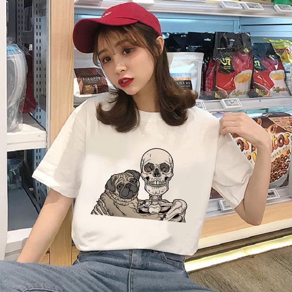 kawaii horro skull and dog femal tshirt cartoon tees casual t shirt women harajuku short sleeve fun ulzzang tee top, White
kawaii horro skull and dog femal tshirt cartoon tees casual t shirt women harajuku short sleeve fun ulzzang tee top, White