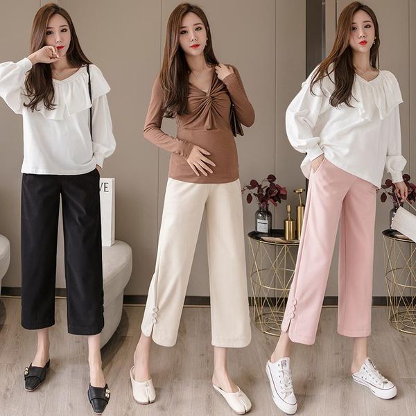 095# maternity pants spring autumn adjustable elastic waist belly support pants maternity wide-leg trousers, White
095# maternity pants spring autumn adjustable elastic waist belly support pants maternity wide-leg trousers, White