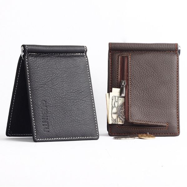 gubintu portable mini men's genuine leather clip wallet with coin pocket small card cash holder metal money clamp for male, Red;black
gubintu portable mini men's genuine leather clip wallet with coin pocket small card cash holder metal money clamp for male, Red;black