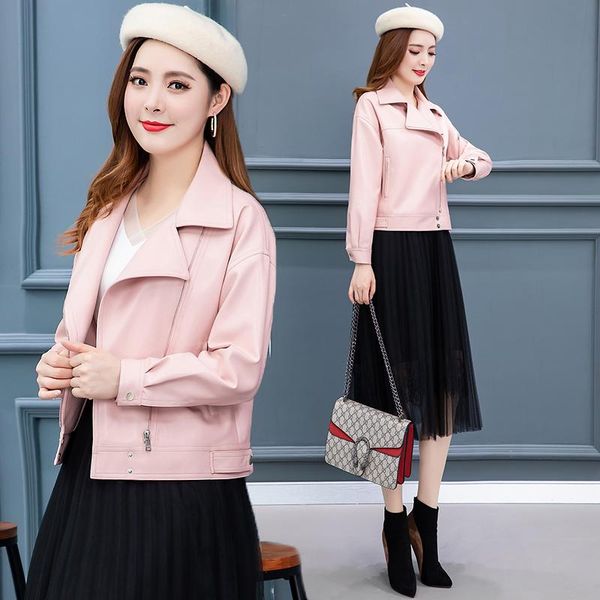 women's leather & faux spring locomotive pu jacket short section small coat mom fashion autumn young middle-aged wear zipper, Black
women's leather & faux spring locomotive pu jacket short section small coat mom fashion autumn young middle-aged wear zipper, Black