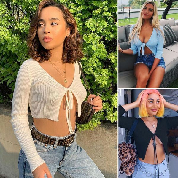 fashion casual womens tunic knitted tie long sleeve crop knit front bolero shrug sweater cardigan high street short clubwear, White;black
fashion casual womens tunic knitted tie long sleeve crop knit front bolero shrug sweater cardigan high street short clubwear, White;black
