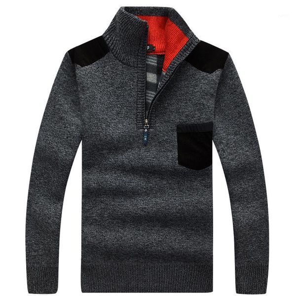 fjun men's winter pullover knitted sweater male wool fleece thick casual pullover patchwork warm pocket sweater standing collar1, White;black
fjun men's winter pullover knitted sweater male wool fleece thick casual pullover patchwork warm pocket sweater standing collar1, White;black