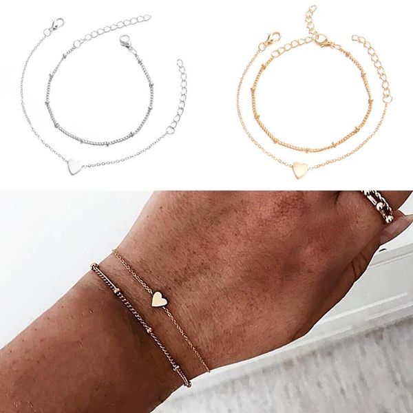 rinhoo minimalist gold silver color small heart link chain bracelets for women friendship love charm bracelets bangles jewelry, Golden;silver
rinhoo minimalist gold silver color small heart link chain bracelets for women friendship love charm bracelets bangles jewelry, Golden;silver