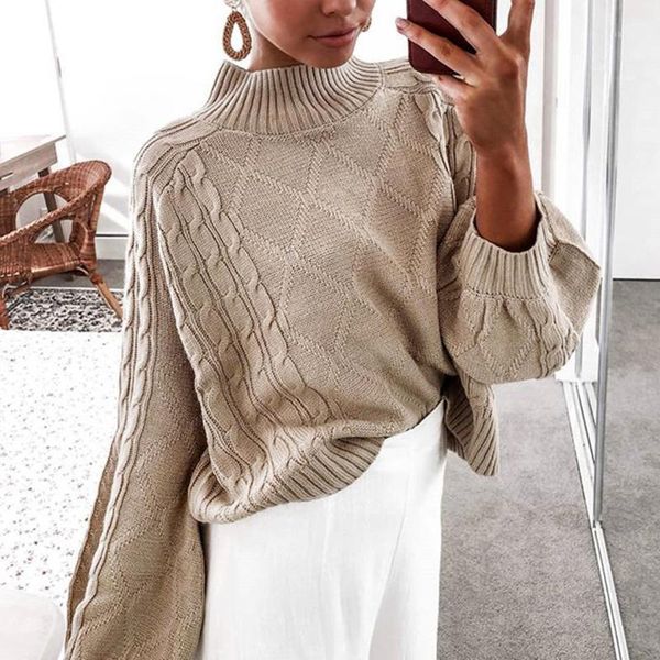turtleneck sweater women jumper winter pullovers loose knited lantern sleeve pull black lazy oaf sueter1, White;black
turtleneck sweater women jumper winter pullovers loose knited lantern sleeve pull black lazy oaf sueter1, White;black