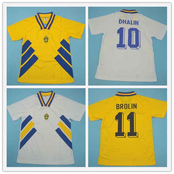 1994 sweden larsson mens soccer jerseys national team retro dahlin brolin ingesson home yellow away white football shirts uniforms, Black;yellow
1994 sweden larsson mens soccer jerseys national team retro dahlin brolin ingesson home yellow away white football shirts uniforms, Black;yellow