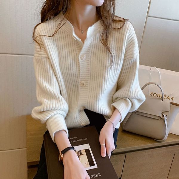 77dxk autumn color knitted coat women's loose crew neck sweet korean lazy style short solid cardigan sweater new sweater coat 10qsc, White;black
77dxk autumn color knitted coat women's loose crew neck sweet korean lazy style short solid cardigan sweater new sweater coat 10qsc, White;black