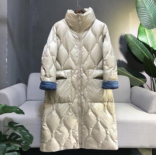 2021 winter long new parka woman ultra light white female loose to wind down jacket w8i2, Black
2021 winter long new parka woman ultra light white female loose to wind down jacket w8i2, Black