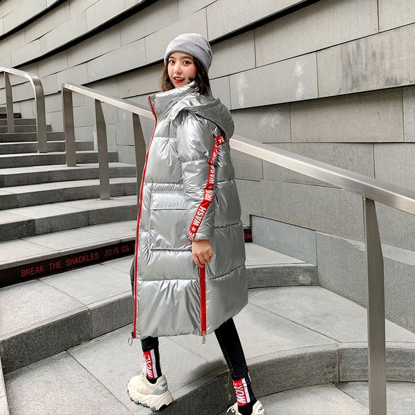 fashion women glossy medium long silver down jackets big fur collar hooded coat parka jacket warm womens winter jackets#4, Black
fashion women glossy medium long silver down jackets big fur collar hooded coat parka jacket warm womens winter jackets#4, Black