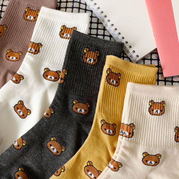 1 pair women' bear print cartoon cotton socks cute fashionable 5 colors of pure sweet female tube stockings, Red;black
1 pair women' bear print cartoon cotton socks cute fashionable 5 colors of pure sweet female tube stockings, Red;black