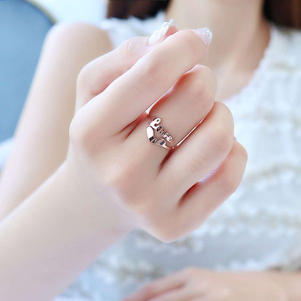 minority dign korean fashion 18k rose gold plated open love seri rings for women's little finger and tail ornaments, Silver
minority dign korean fashion 18k rose gold plated open love seri rings for women's little finger and tail ornaments, Silver