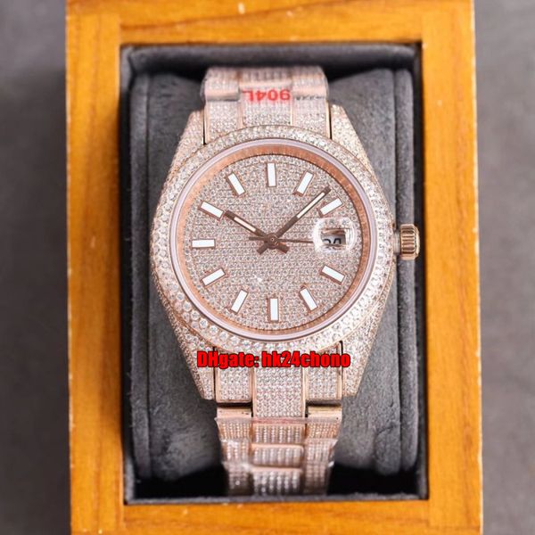 10 styles luxury watches rrf 41mm datejust iced out full diamond eta2824 automatic mens watch pavé diamonds dial rose gold bracelet ladies g, Slivery;brown
10 styles luxury watches rrf 41mm datejust iced out full diamond eta2824 automatic mens watch pavé diamonds dial rose gold bracelet ladies g, Slivery;brown