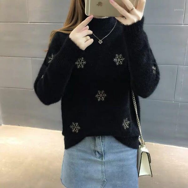 sweater winter embroidery mohair woman clothes soft jumper autumn black thick warm korean style loose students, White;black
sweater winter embroidery mohair woman clothes soft jumper autumn black thick warm korean style loose students, White;black